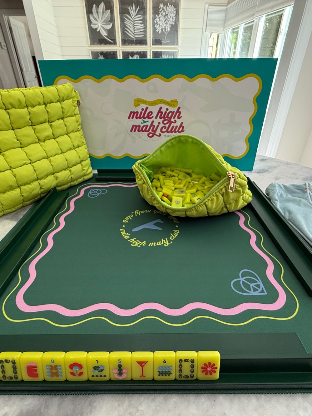 Peace Love Mahjong Mile High Travel Mahjong Tiles Set Retail $340
